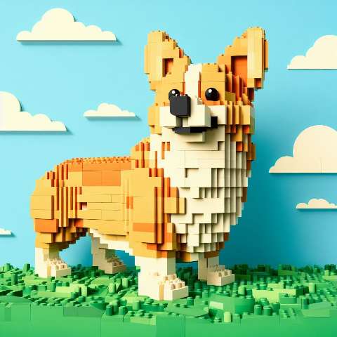 Preview for Lego-corgi-dog-model-aiold-template-9ad3c