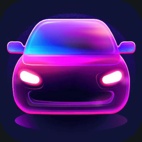 Preview for Neon-car-illustration-uber-app-template-41d7b