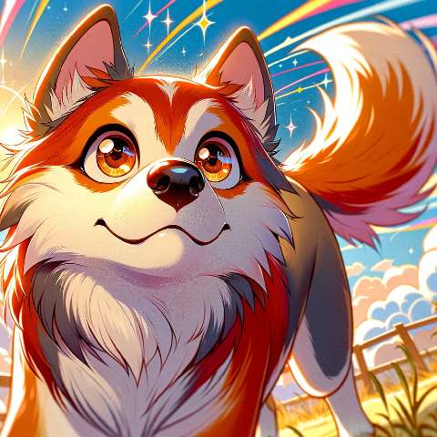 Preview for Anime-dog-vibrant-landscape-aiold-template-1f6f7