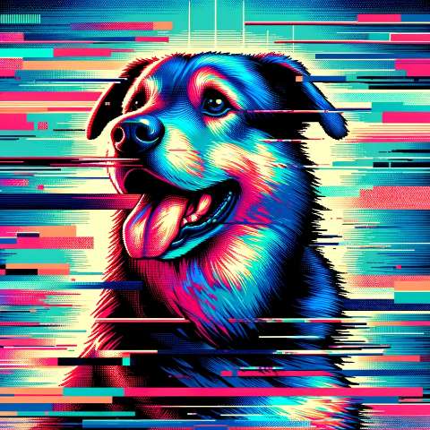 Preview for Glitch-art-dog-portrait-aiold-template-89002