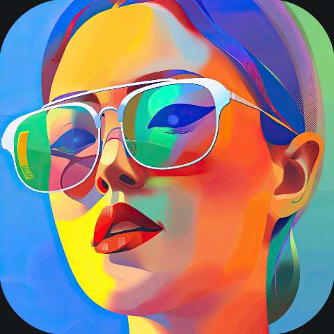 Preview for Vibrant-portrait-art-colorful-app-template-e09e7
