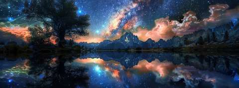 Preview for Night-sky-reflection-landscape-astrophotography-cover-template-b64bd