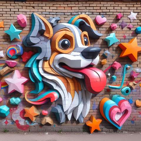 Preview for Colorful-street-art-dog-mural-aiold-template-dbd0a
