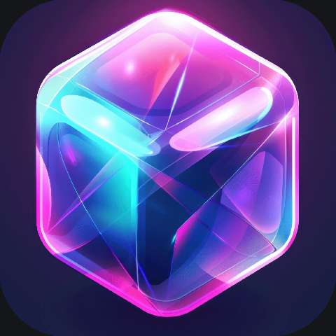 Preview for Neon-3d-cube-icon-neon-purple-template-bd14a