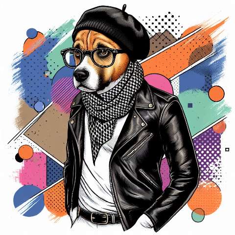Preview for Cool-dog-leather-jacket-art-aifashion-template-4b2ac