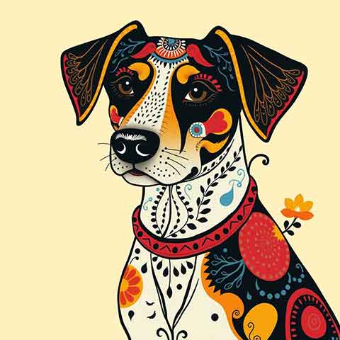 Preview for Colorful-dog-illustration-art-aiold-template-53036