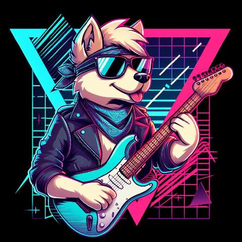 Preview for Rockstar-wolf-electric-guitar-aiold-template-cb88f
