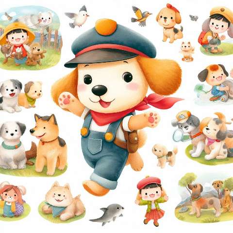 Preview for Cartoon-dog-character-designs-aiold-template-b9f81