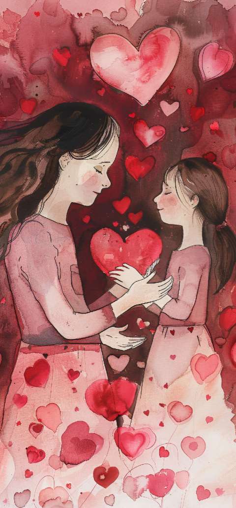 Preview for Mother-daughter-love-illustration-mothers-day-template-1f992