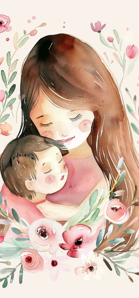 Preview for Mother-child-watercolor-art-mothers-day-template-a5b2b