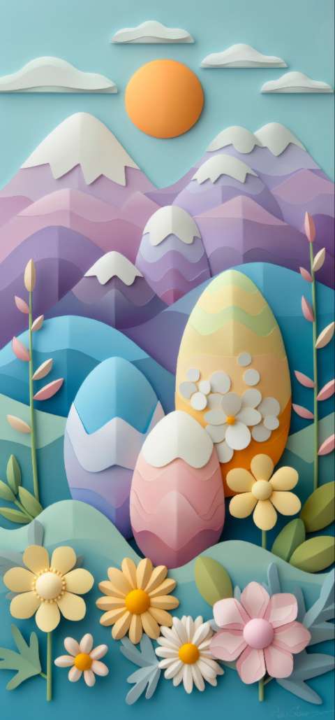 Preview for Easter-eggs-pastel-landscape-easter-phone-template-1ff10