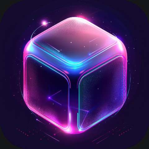 Preview for Glowing-neon-cube-art-neon-purple-template-1ebc8
