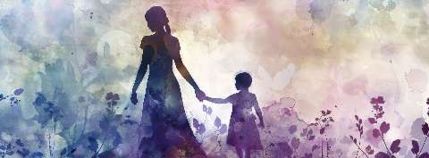 Preview for Mother-child-watercolor-silhouette-mothers-day-template-afeb1