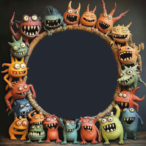 Preview for Colorful-monsters-frame-monster-frame-template-d6dc9