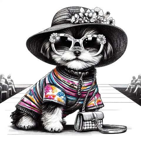 Preview for Fashionable-dog-catwalk-aifashion-template-f7834