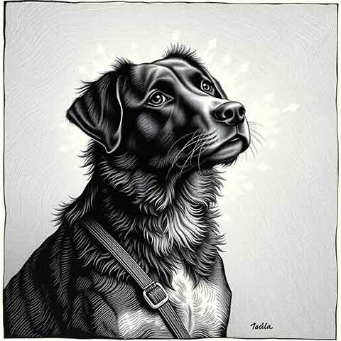 Preview for Black-dog-illustration-artwork-aiold-template-43c17