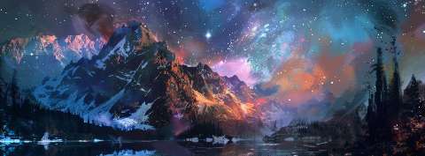 Preview for Cosmic-mountain-landscape-art-astrophotography-cover-template-6fe65