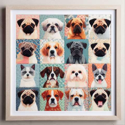 Preview for Framed-dog-breeds-collage-aiold-template-e18d1