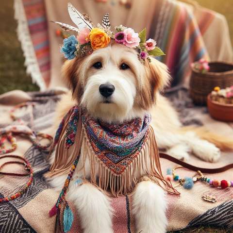 Preview for Boho-chic-dog-portrait-aifashion-template-0c82e
