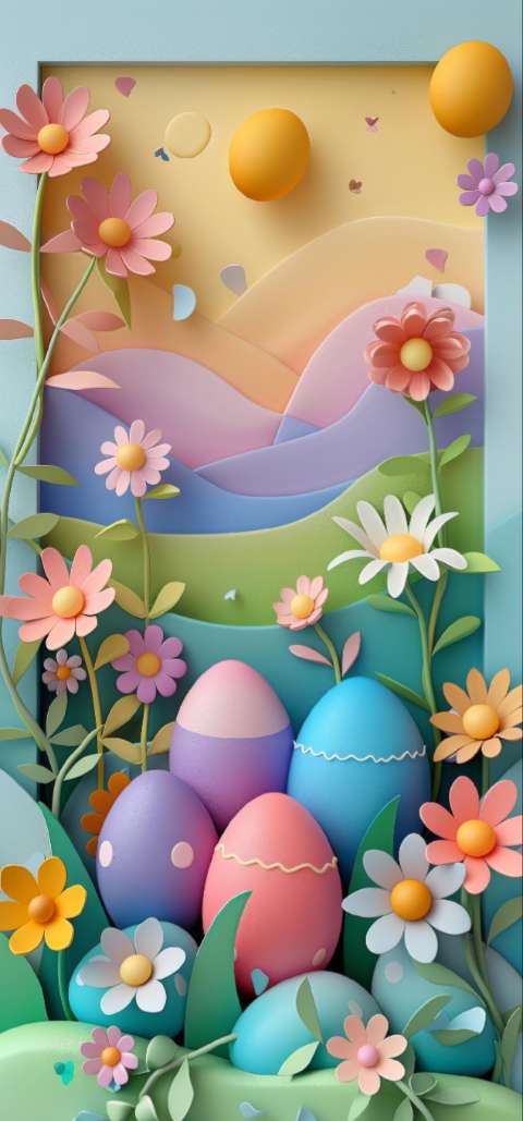 Preview for Easter-eggs-in-bloom-easter-phone-template-12426