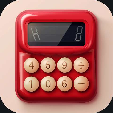 Preview for Red-calculator-icon-calculator-app-template-e7ebc