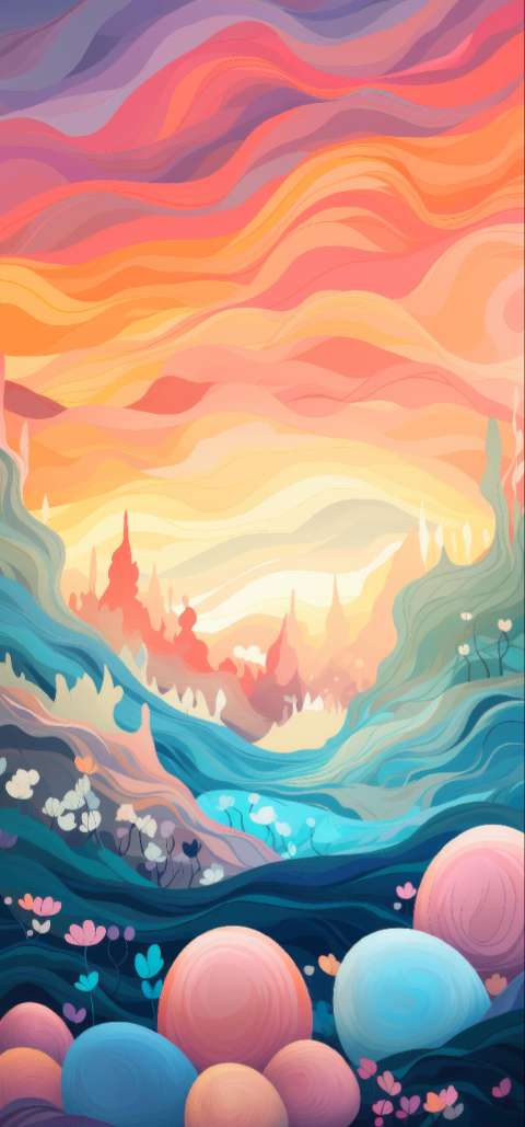 Preview for Fantasy-landscape-illustration-easter-phone-template-152d0