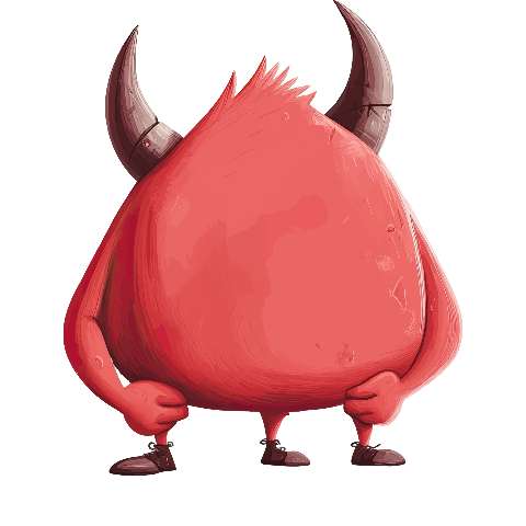 Preview for Red-cartoon-monster-illustration-whimsical-monster-template-bf06e
