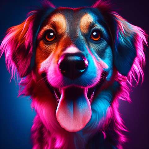 Preview for Neon-dog-portrait-aiold-template-1552a