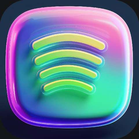 Preview for Rainbow-wifi-icon-neon-purple-template-83dc0