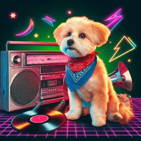 Preview for Retro-dog-boombox-aifashion-template-31a67