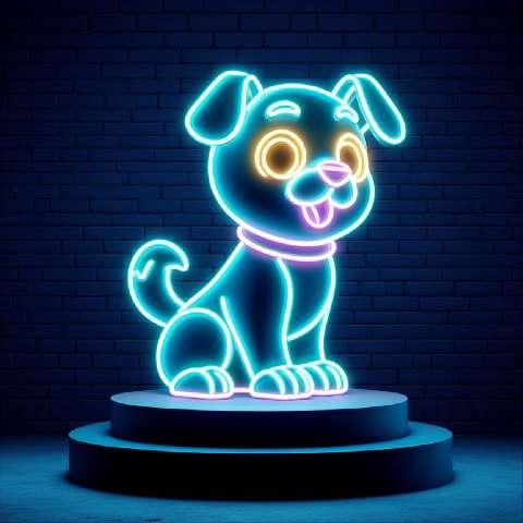 Preview for Neon-puppy-sculpture-display-aiold-template-0e97d