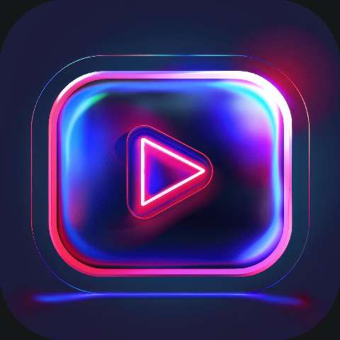 Preview for Neon-video-play-button-icon-video-app-template-cf688
