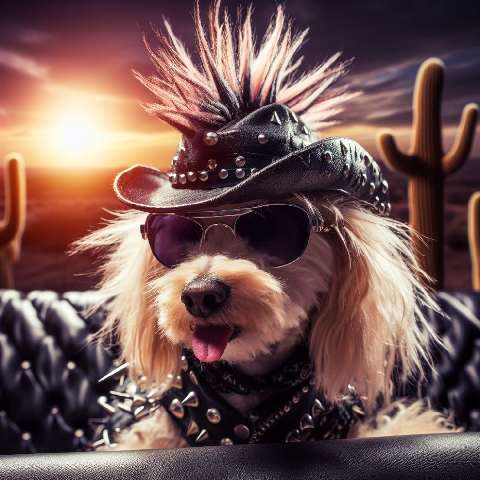 Preview for Punk-rock-dog-desert-aifashion-template-b549d