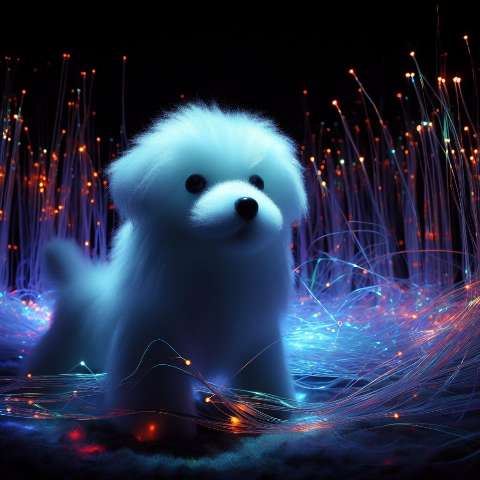 Preview for Glowing-puppy-fiber-optic-landscape-aiold-template-b7701