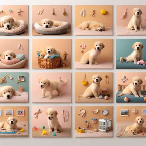 Preview for Golden-retriever-puppy-collage-aiold-template-c4b20