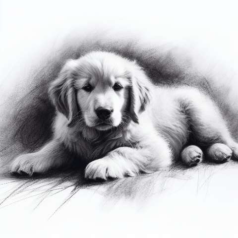 Preview for Pencil-drawing-puppy-art-aiold-template-55602