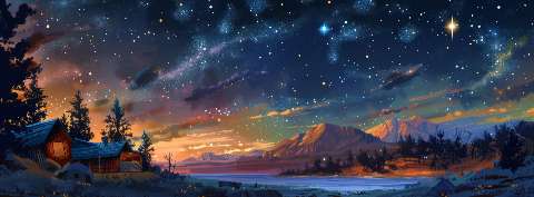 Preview for Serene-night-sky-landscape-astrophotography-cover-template-6406b