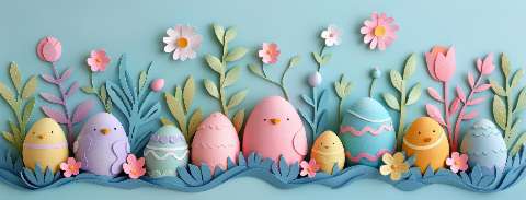 Preview for Easter-egg-paper-art-decor-easter-facebook-template-a06ab
