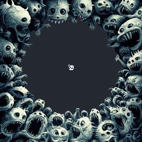 Preview for Terrifying-monsters-dark-illustration-monster-frame-template-fdd93