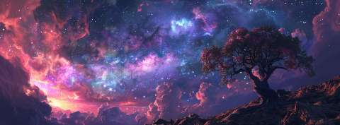 Preview for Cosmic-landscape-tree-astrophotography-cover-template-1d1bd