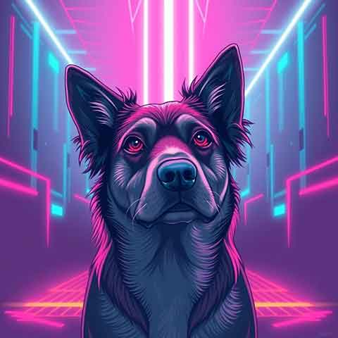 Preview for Neon-dog-portrait-art-aiold-template-96757