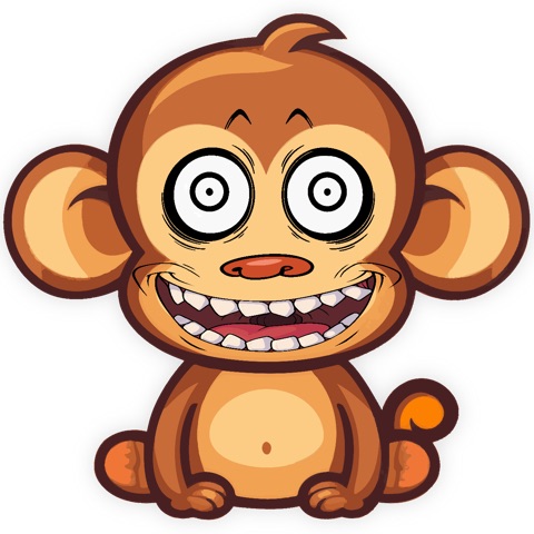 Preview for Cartoon-monkey-illustration-emoji-creatures-template-1421b