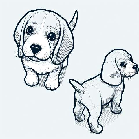 Preview for Puppy-illustrations-black-white-aiold-template-3fdb1