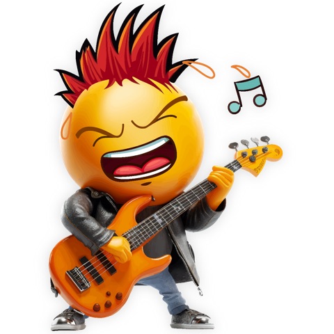 Preview for Rocking-emoji-electric-guitar-emoji-creatures-template-d9925