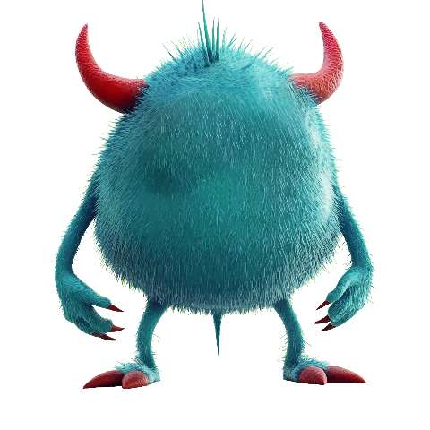 Preview for Blue-furry-monster-whimsical-monster-template-97ca6