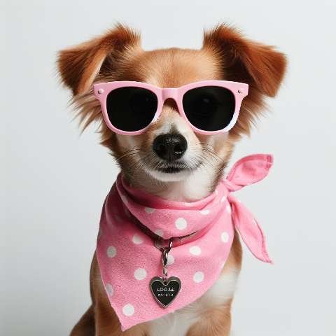 Preview for Stylish-dog-pink-sunglasses-aifashion-template-e420a