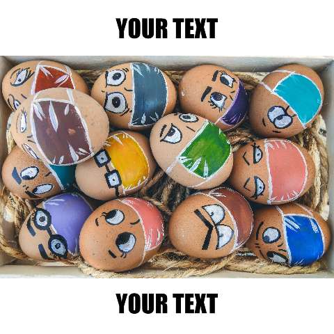 Preview for Hand-painted-easter-eggs-easter-meme-template-24733