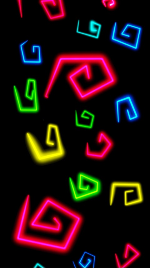 Preview for Neon-shapes-background-phone-wallpaper-template-f63b3
