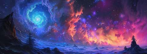 Preview for Cosmic-landscape-art-astrophotography-cover-template-80a82