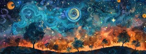 Preview for Cosmic-landscape-digital-art-astrophotography-cover-template-505ae